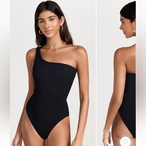 ONEONE Swim Kristen One Piece Black Crinkle Cheeky